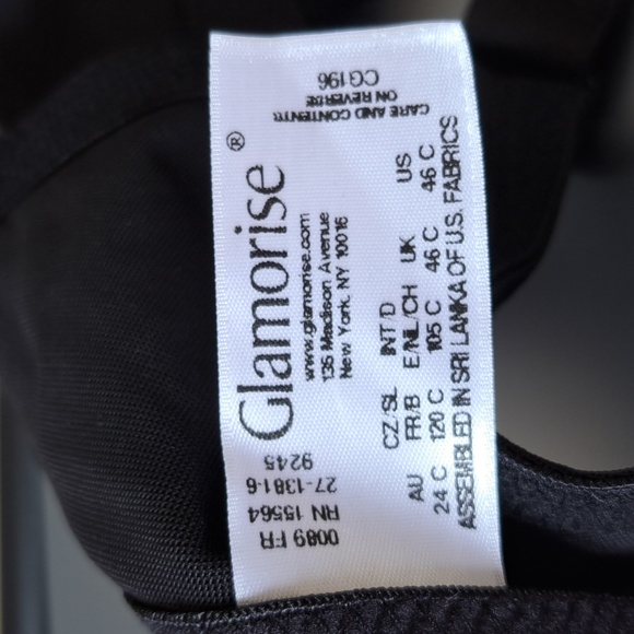 Glamorise 46C front closure underwire bra New, Black - Picture 15 of 17
